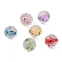 Spray Painted Transparent Acrylic Beads