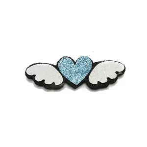 Heart Wing Sew on Soft Ornament Accessories