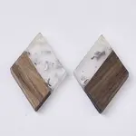 Transparent Resin & Walnut Wood Pendants