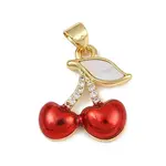 Brass Micro Pave Cubic Zirconia Pendants