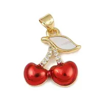 Brass Micro Pave Cubic Zirconia Pendants