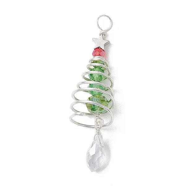 Christmas Theme Copper Wired Glass Big Pendants