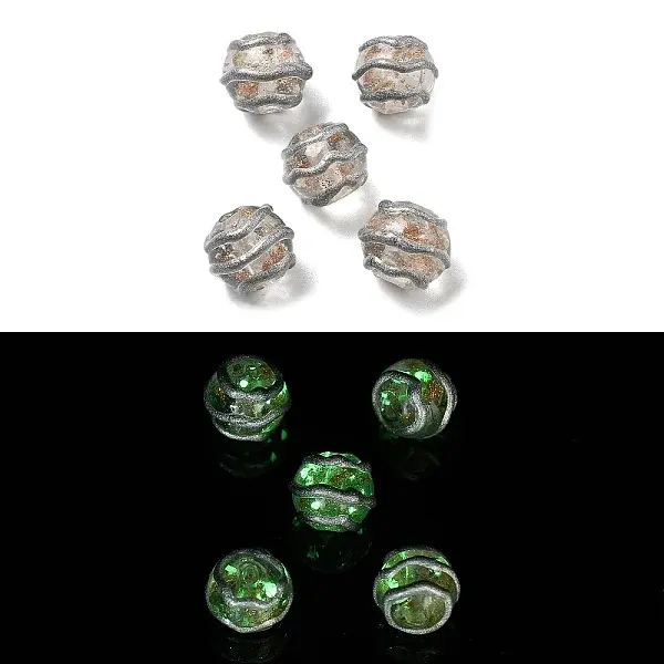 Luminous Handmade Gold Sand  Lampwork Beads