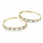 Brass Micro Pave Cubic Zirconia Bangles
