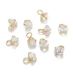 Brass Clear Cubic Zirconia Charms