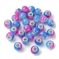 Two Tone Glass European Beads