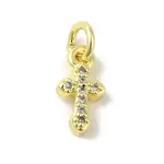 Brass Micro Pave Cubic Zirconia Charms