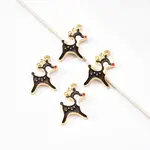 20Pcs Light Gold Alloy Enamel Pendants
