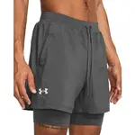 Under Armour LAUNCH 5 2-IN-1 Pánské kraťasy, šedá, velikost