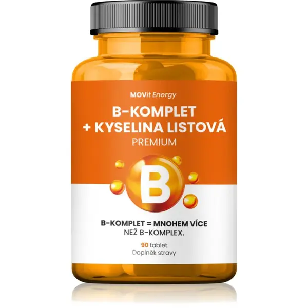 Movit Energy B-Komplet + Kyselina listová PREMIUM tablety pro podporu metabolismu 90 tbl