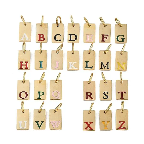 26Pcs 304 Stainless Steel Enamel Pendants