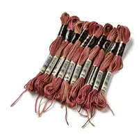 10 Skeins 6-Ply Polyester Embroidery Floss