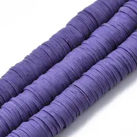 Flat Round Handmade Polymer Clay Beads