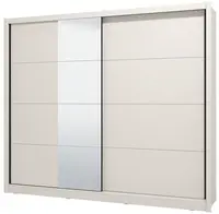 Posuvná šatní skříň se zrcadlem 245 gally - béžová