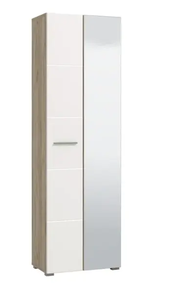 Předsíňová skříň falka - dub šedý/bílá
