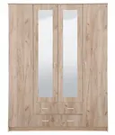 Kombinovaná skříň se zrcadlem 4d nerea - dub šedý