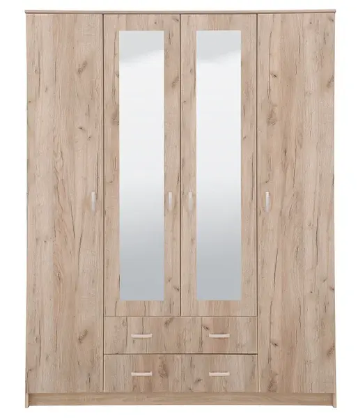 Kombinovaná skříň se zrcadlem 4d nerea - dub šedý