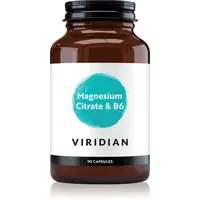 Viridian Nutrition Magnesium Citrate & B6 vegetariánské kapsle pro podporu zdraví kostí a zubů 90 cps