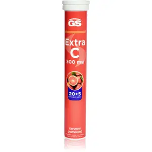 GS Extra C 500 mg šumivé tablety s vitaminem C příchuť Red Orange 25 tbl