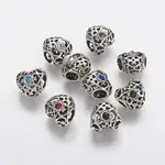 Tibetan Style Alloy Rhinestone European Beads