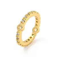 Brass Micro Pave Cubic Zirconia Bead Frame