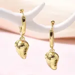 Brass Cubic Zirconia Hoop Earrings