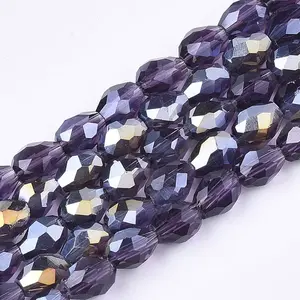 Electroplate Glass Beads Strands