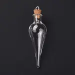 Teardrop Glass Cork Bottle Big Pendants