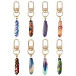 8Pcs 8 Styles Alloy Enamel Pendants Decorations