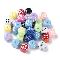 UV Plating Rainbow Iridescent Acrylic Enamel Beads