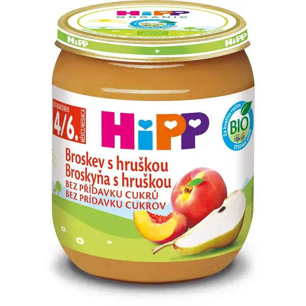 Hipp BIO broskev s hruškou dětský příkrm 125 g