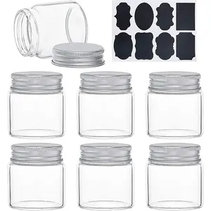 Mini Glass Bottles with Aluminum Cap Screw Top Lids