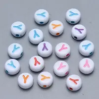 Craft Acrylic Horizontal Hole Letter Beads