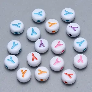 Craft Acrylic Horizontal Hole Letter Beads