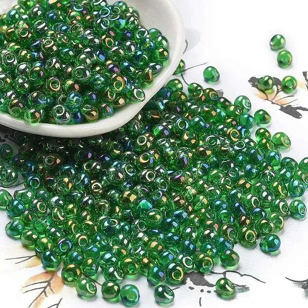 6/0 Inside Colours Fringe Glass Seed Beads