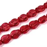Baking Paint Transparent Glass Beads Strands