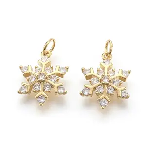 Rack Plating Brass Micro Pave Cubic Zirconia Pendants