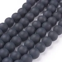 Natural Black Agate Beads Strands
