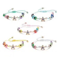 Resin Evil Eye Braided Bead Bracelet