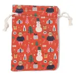 Christmas Theme Cloth Printed Storage Bags