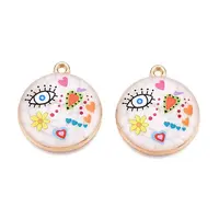 Printed Rack Plating Alloy Enamel Pendants