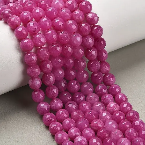 Natural White Jade Bead Strands