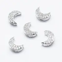 Brass Micro Pave Cubic Zirconia Pendants