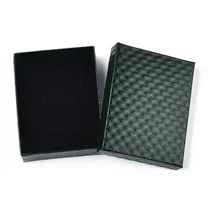 Rhombus Textured Cardboard Jewelry Boxes