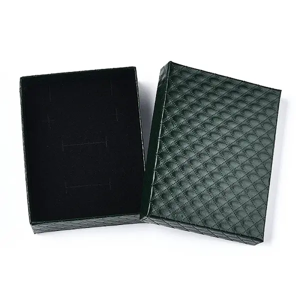 Rhombus Textured Cardboard Jewelry Boxes