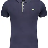 NORWAY 1963 MEN'S BLUE SHORT SLEEVE POLO SHIRT