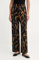 Kalhoty Joseph Ribkoff dámské, černá barva, široké, high waist, 253239