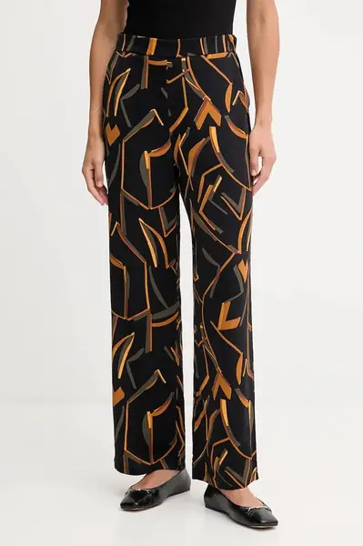 Kalhoty Joseph Ribkoff dámské, černá barva, široké, high waist, 253239