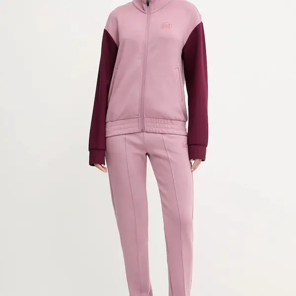 Tepláková souprava EA7 Emporio Armani dámská, růžová barva, AF16251.7W000562