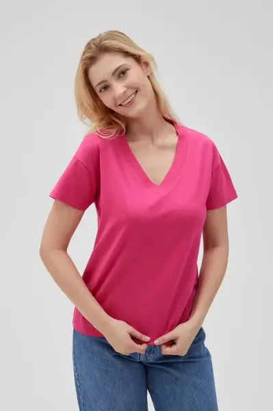 Marisse Women's T-Shirt L-Ts-4625 Fuchsia